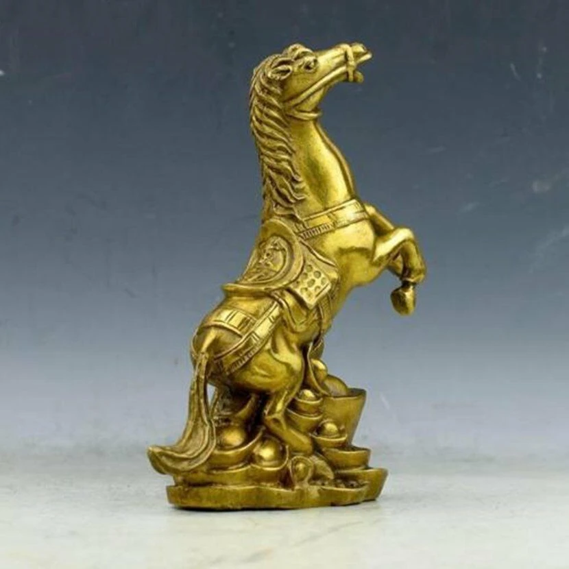 Collection Chinese Pure Brass Carved Zodiac Animal Lifelike Horse Yuanbao Wealth Decoration Statue
Collection Chinese Pure Brass Carved Zodiac Animal Lifelike Horse Yuanbao Wealth Decoration Statue