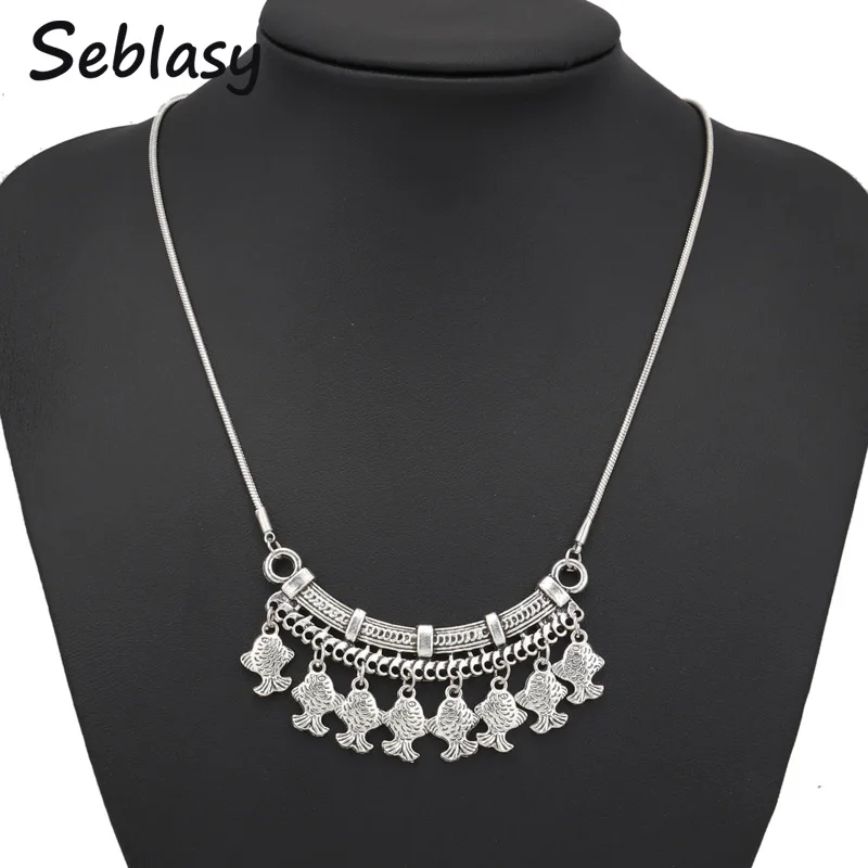 Seblasy Bohemia Fish Tassel Necklaces for Women Collier Ethnic Tibet Silver Color Statement Necklaces Pendants for Women Jewelry
Seblasy Bohemia Fish Tassel Necklaces for Women Collier Ethnic Tibet Silver Color Statement Necklaces Pendants for Women Jewelry