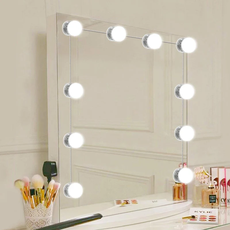 Makeup Mirror Dressing LED Light 10 Pcs DC12V EU US Plug Bulb Dimmable Touch Control Hollywood DIY Lamp Cool White Dress Lights
Makeup Mirror Dressing LED Light 10 Pcs DC12V EU US Plug Bulb Dimmable Touch Control Hollywood DIY Lamp Cool White Dress Lights