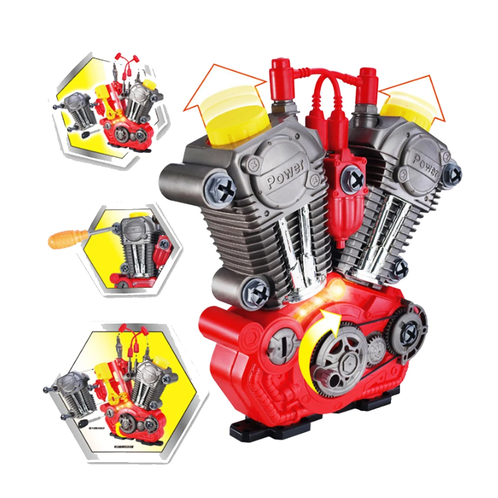 Children Toys simulation Motorcycle Engine Overhaul Play Set With Light Sound DIY Assembly Mechanic Kit Kids Educational Toy
Children Toys simulation Motorcycle Engine Overhaul Play Set With Light Sound DIY Assembly Mechanic Kit Kids Educational Toy