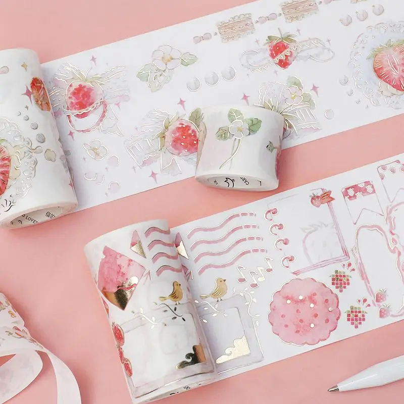 1Pcs Cute Strawberry bronzing Decorative Washi Tapes Adhesive Scrapbooking Stickers Japoska tama papierowa
1Pcs Cute Strawberry bronzing Decorative Washi Tapes Adhesive Scrapbooking Stickers Japoska tama papierowa