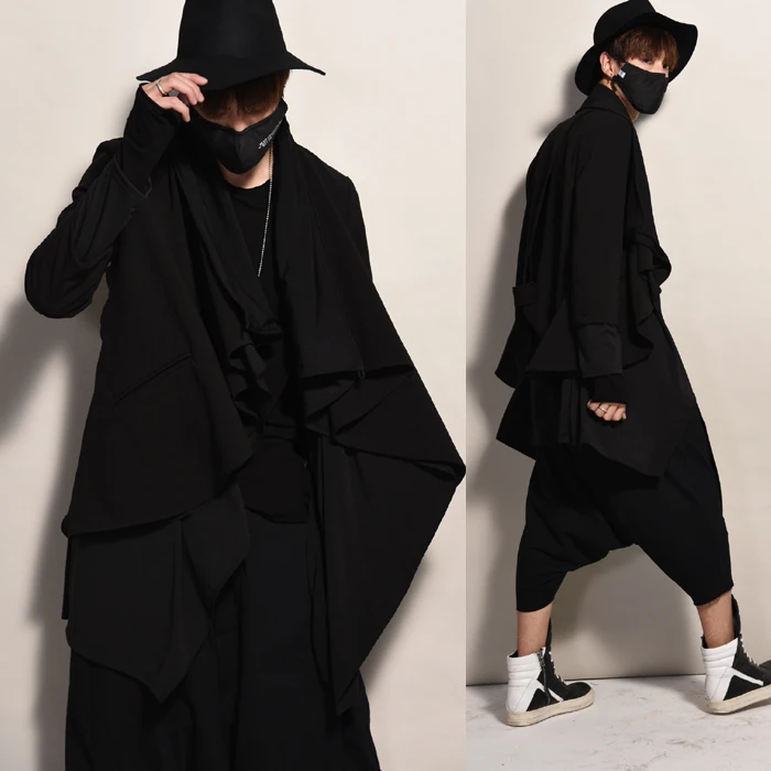 2017 Big yards men's M-5XL clothing Black men coat DJ male two piece medium-long loose trench outerwear The singer's clothing
2017 Big yards men's M-5XL clothing Black men coat DJ male two piece medium-long loose trench outerwear The singer's clothing