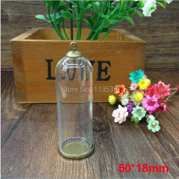 300sets/lot glass pendant locket 50*18mm tube wide mouth opening empty glass globe with 18mm bronze plated base 8mm metal cap
300sets/lot glass pendant locket 50*18mm tube wide mouth opening empty glass globe with 18mm bronze plated base 8mm metal cap