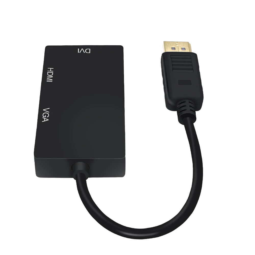 TISHRIC 3в1 DisplayPort DP Display Port Male to DVI HDMI VGA адаптер 3 5 мм конвертер кабель для Dell HP Monitor Destop