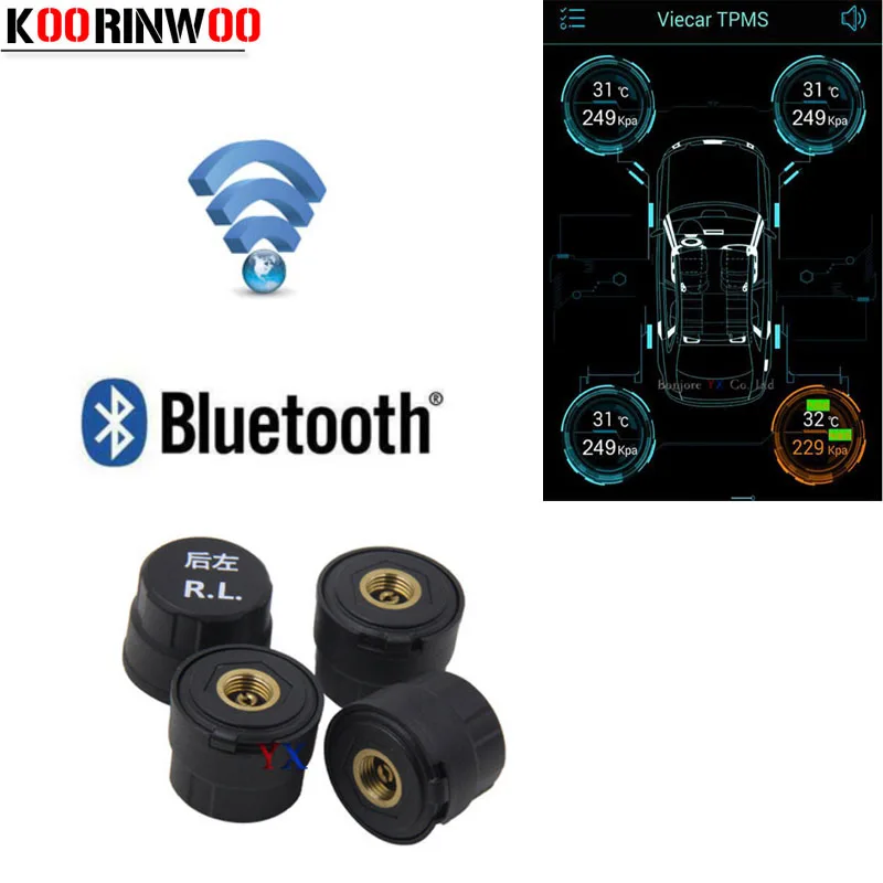 KOORINWOO Professional Wireless Bluetooth TPMS Tire Pressure Monitoring System Outset Tire Pressure Alarm Andriod IOS Diagnostic
KOORINWOO Professional Wireless Bluetooth TPMS Tire Pressure Monitoring System Outset Tire Pressure Alarm Andriod IOS Diagnostic