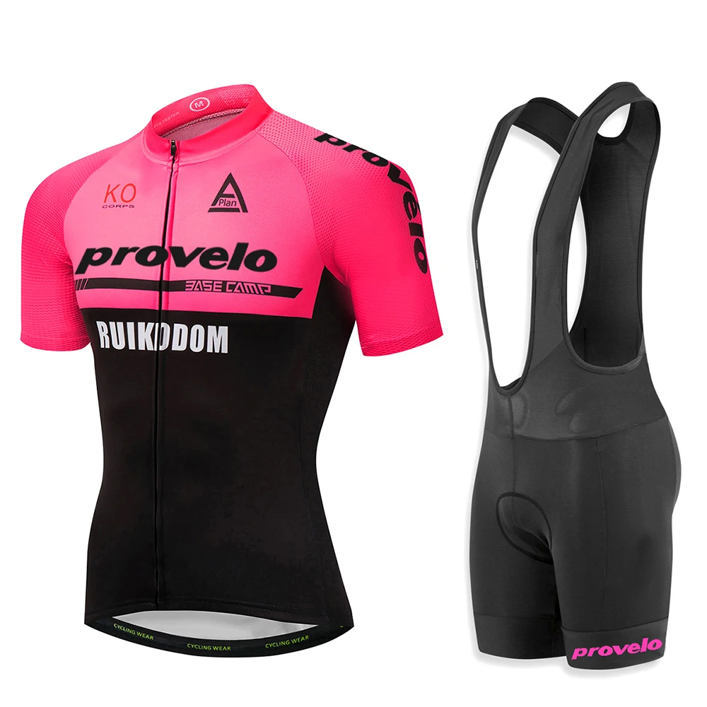 Provelo Pro Team Велоспорт Джерси наборы дышащая сетчатая ткань джерси 9D гель кремний