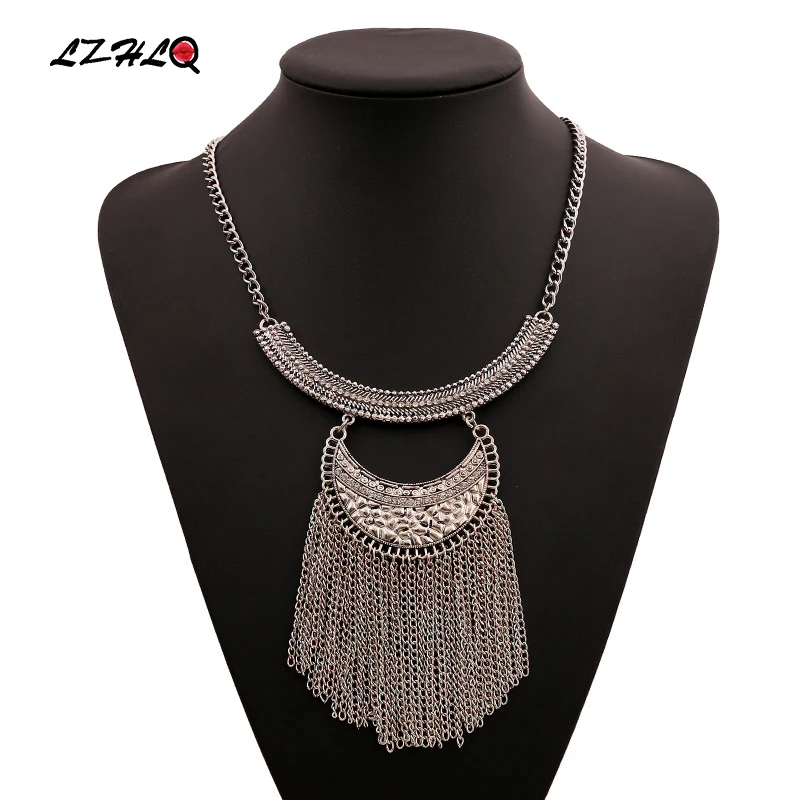 LZHLQ Statement Chain Tassel Pendants Maxi Necklaces Boho Choker Collares Collier Female Women Jewelry
LZHLQ Statement Chain Tassel Pendants Maxi Necklaces Boho Choker Collares Collier Female Women Jewelry