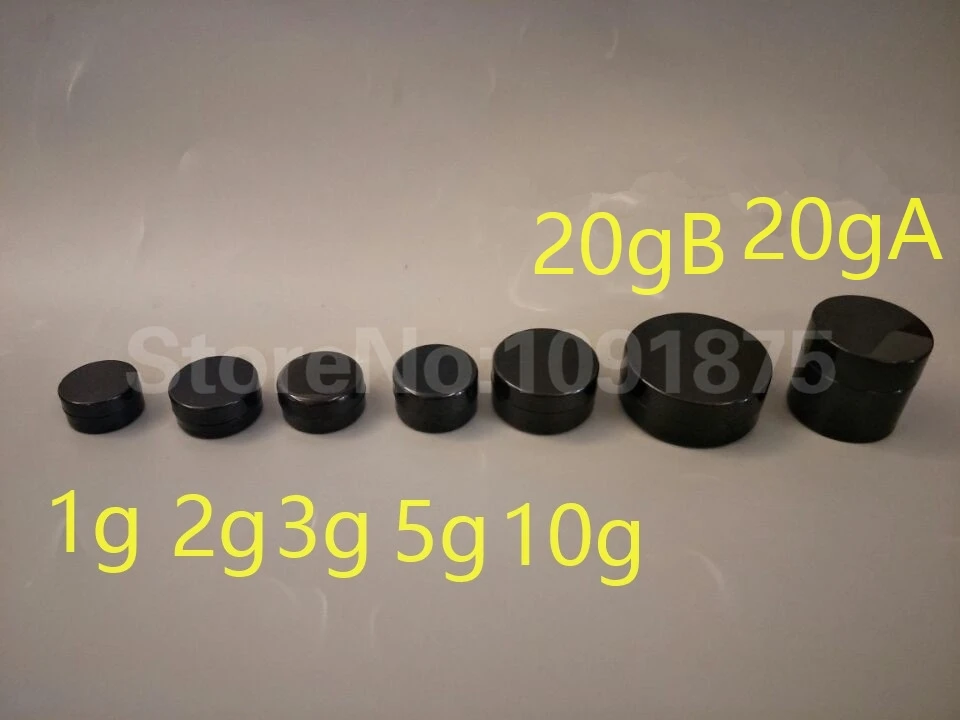 100pcs Travel Small 1g 2g 3g 5g 10g 20g jars Pot Box Makeup Nail Art Cosmetic Bead Storage Container Black Portable Cream Jar
100pcs Travel Small 1g 2g 3g 5g 10g 20g jars Pot Box Makeup Nail Art Cosmetic Bead Storage Container Black Portable Cream Jar