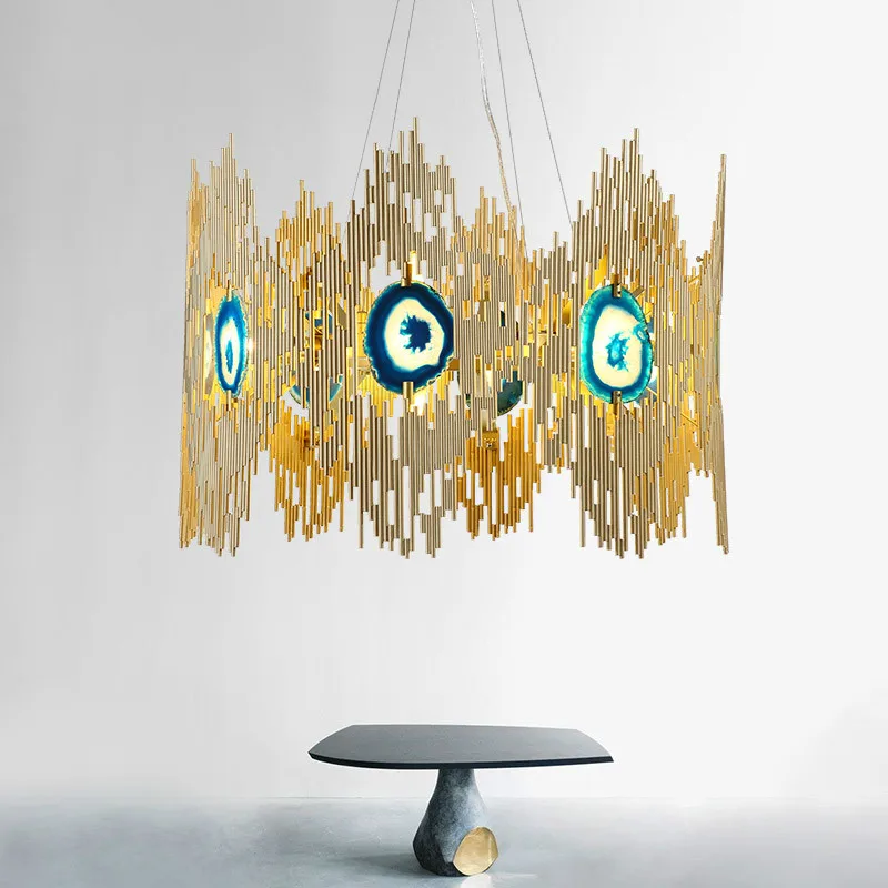 Nordic Pendant lights model living room led lamp creative personality color agate stone Pendant lamps restaurant lamp AP8081022
Nordic Pendant lights model living room led lamp creative personality color agate stone Pendant lamps restaurant lamp AP8081022