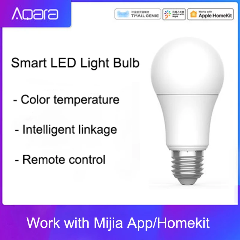 Original Aqara 9W E27 2700K-6500K 806lum Smart White Color LED Bulb Light Work With Home Kit And MIjia app
Original Aqara 9W E27 2700K-6500K 806lum Smart White Color LED Bulb Light Work With Home Kit And MIjia app