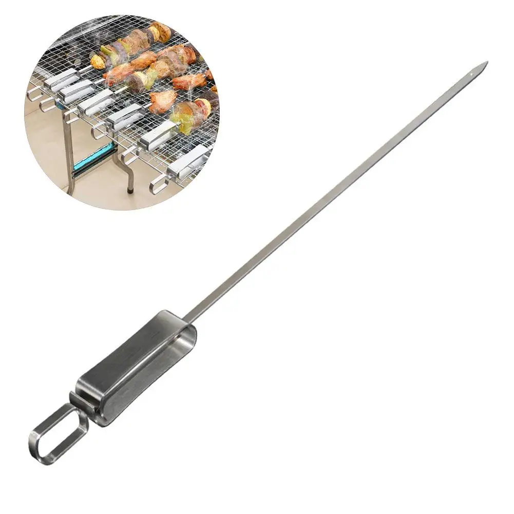 Stainless Steel Non-Stick BBQ Skewers Barbecue Needle Kebab Stick Utensil Long Handle Outdoor Grilled Meat kebab Pin Accessories
Stainless Steel Non-Stick BBQ Skewers Barbecue Needle Kebab Stick Utensil Long Handle Outdoor Grilled Meat kebab Pin Accessories