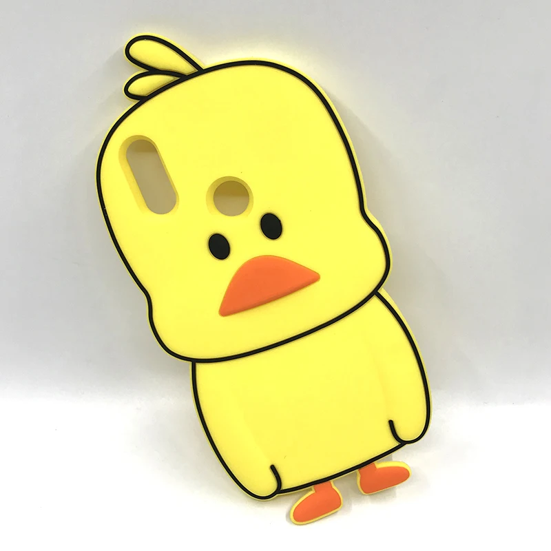 

Cute Cartoon Yellow Duck Phone Case For Xiaomi Mi 8 Lite A2 6X Cases Redmi Note 5 7 Pro S2 Back Cover 3D Touch Silcone Soft Capa
