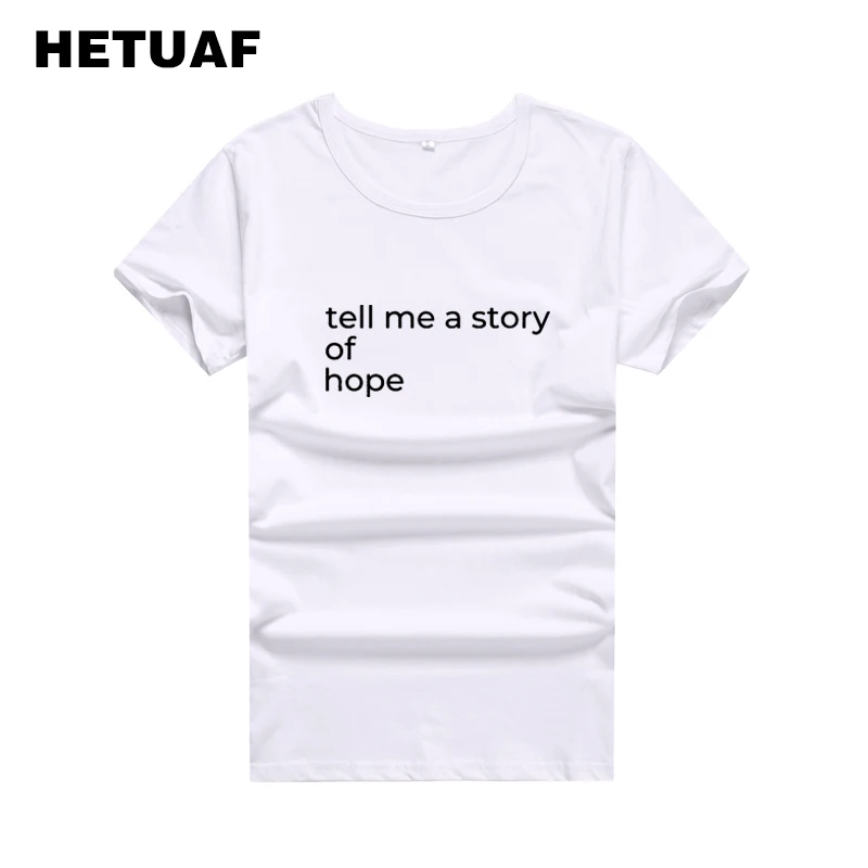HETUAF 2018 футболка Hipster для женщин расскажи историю надежды летние женские футболки Harajuku хлопковая Футболка Femme женская кофта
HETUAF 2018 футболка Hipster для женщин расскажи историю надежды летние женские футболки Harajuku хлопковая Футболка Femme женская кофта