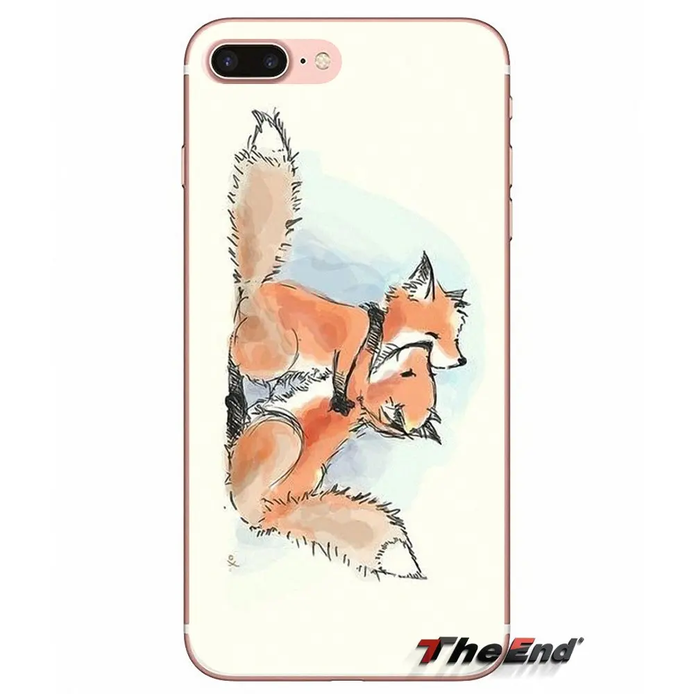 Case Cover Pattern Baby Foxes Red Pink Fox For Sony Xperia Z Z1 Z2 Z3 Z5 compact M2 M4 M5 E3 T3 XA Aqua LG G4 G5 G3 G2 Mini Capa | Мобильные