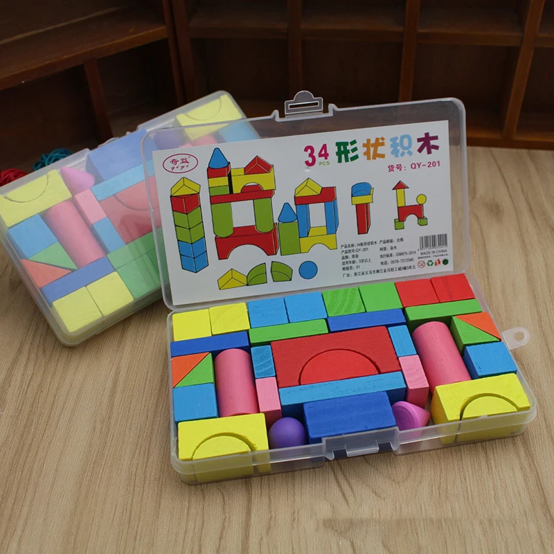 New 34pcs/Set Montessori Colorful Wood Building Blocks Bright Assemblage Block Early Educational Early Learning Toys For Kids
New 34pcs/Set Montessori Colorful Wood Building Blocks Bright Assemblage Block Early Educational Early Learning Toys For Kids