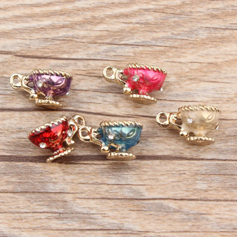 10pcs Fashion enamel rhinestone wine cup charms for DIY metal alloy gold Wine Glass trinket pendant dangle charms jewelry making
10pcs Fashion enamel rhinestone wine cup charms for DIY metal alloy gold Wine Glass trinket pendant dangle charms jewelry making