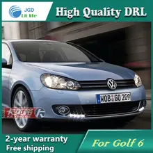 Бесплатная доставка! Дневные ходовые огни для VW Golf 6 6000 2009 12 В 2012