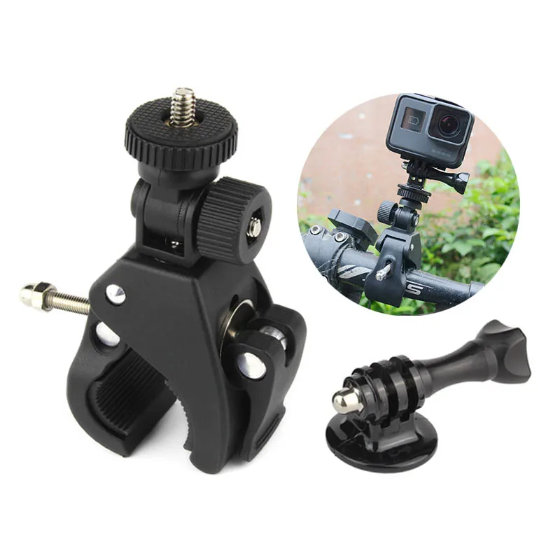 Bicycle Camera Handlebar Mount of 360 Rotate Adjustable adapter Bike Clamp Bracket for xiaomi yi SJ Gopro Hero 3 2 5 6 7 Clips
Bicycle Camera Handlebar Mount of 360 Rotate Adjustable adapter Bike Clamp Bracket for xiaomi yi SJ Gopro Hero 3 2 5 6 7 Clips