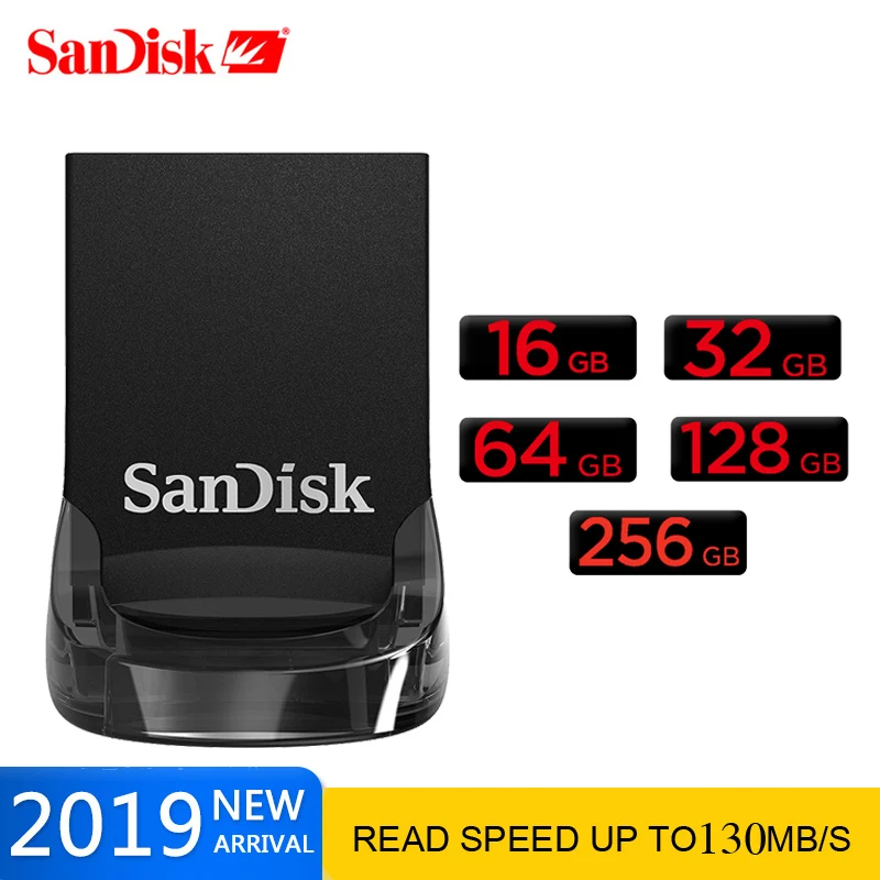 Original SanDisk Ultra Fit USB Flash Drive 32gb CZ430 16GB 128gb mini Pen 3.1 Up to 130MB/S pendrive 3.0 | Компьютеры и офис
