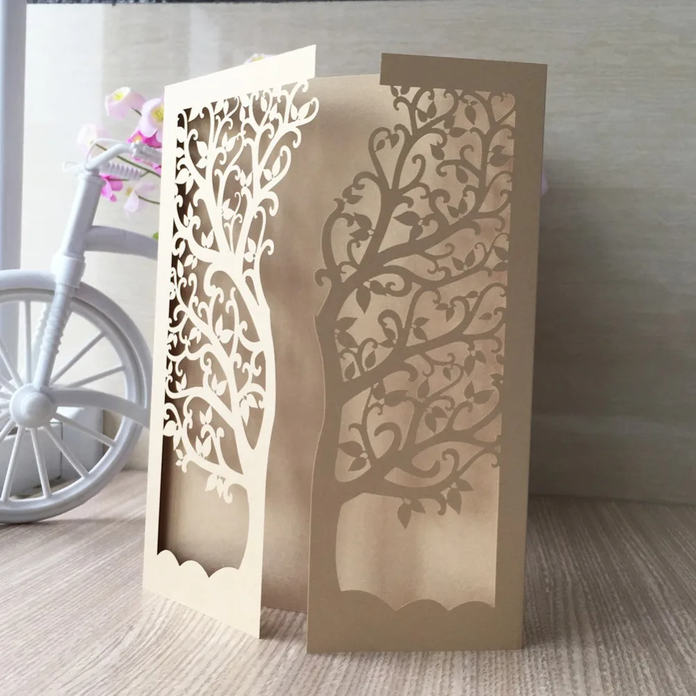 100pcs Laser Cut Love Tree Theme Pearl Paper Event Supplies Decoration Romantic Party Birthday Business Wedding Invitation Card
100pcs Laser Cut Love Tree Theme Pearl Paper Event Supplies Decoration Romantic Party Birthday Business Wedding Invitation Card