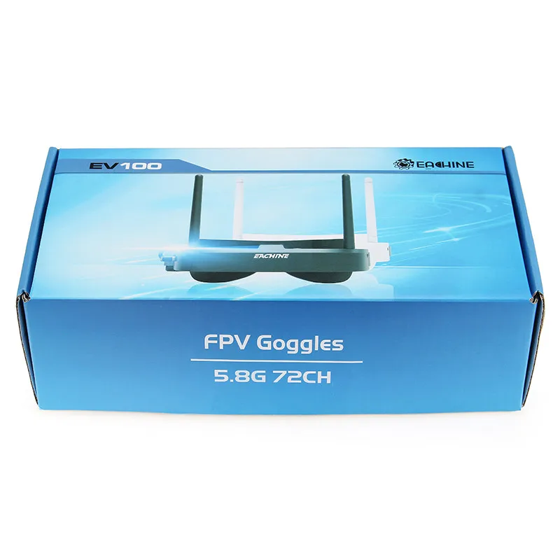 Original Eachine EV100 720*540 5.8G 72CH FPV Goggles With Dual Antenna Fan 18650 Battery Case Black White For RC Model
Original Eachine EV100 720*540 5.8G 72CH FPV Goggles With Dual Antenna Fan 18650 Battery Case Black White For RC Model