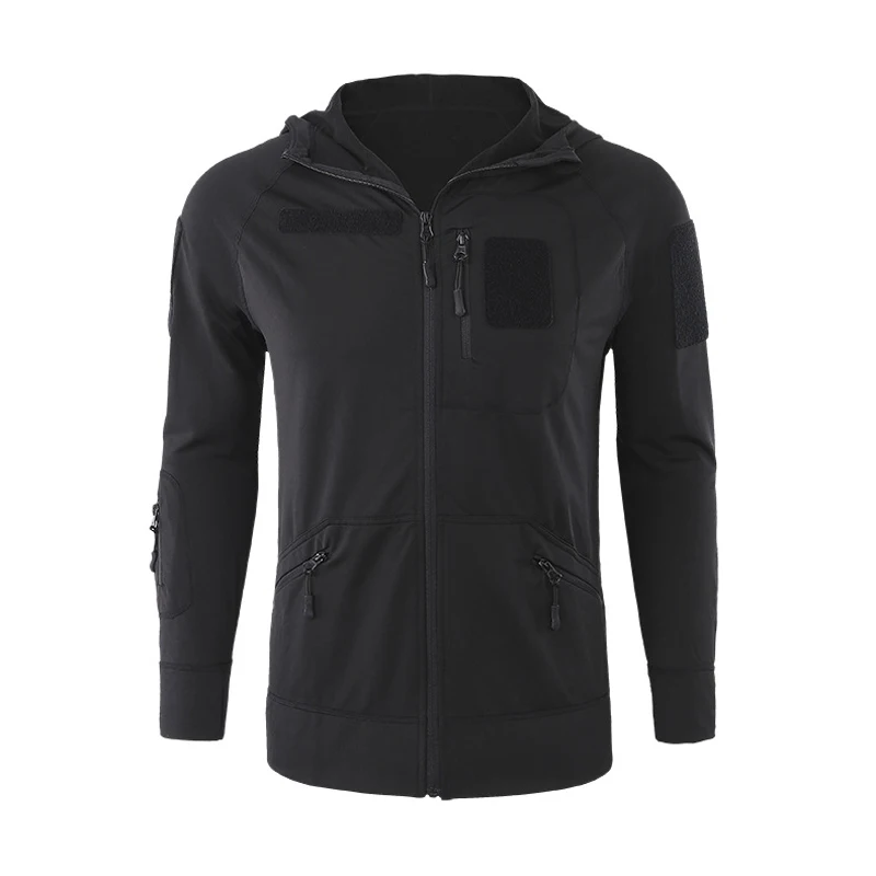 Elastic Fleece Cardigan Hooded Jacket Men Outdoor Sports Hiking Mountaineering High Stretch Thin Black Tactical Hoodie Coat Tops
Elastic Fleece Cardigan Hooded Jacket Men Outdoor Sports Hiking Mountaineering High Stretch Thin Black Tactical Hoodie Coat Tops