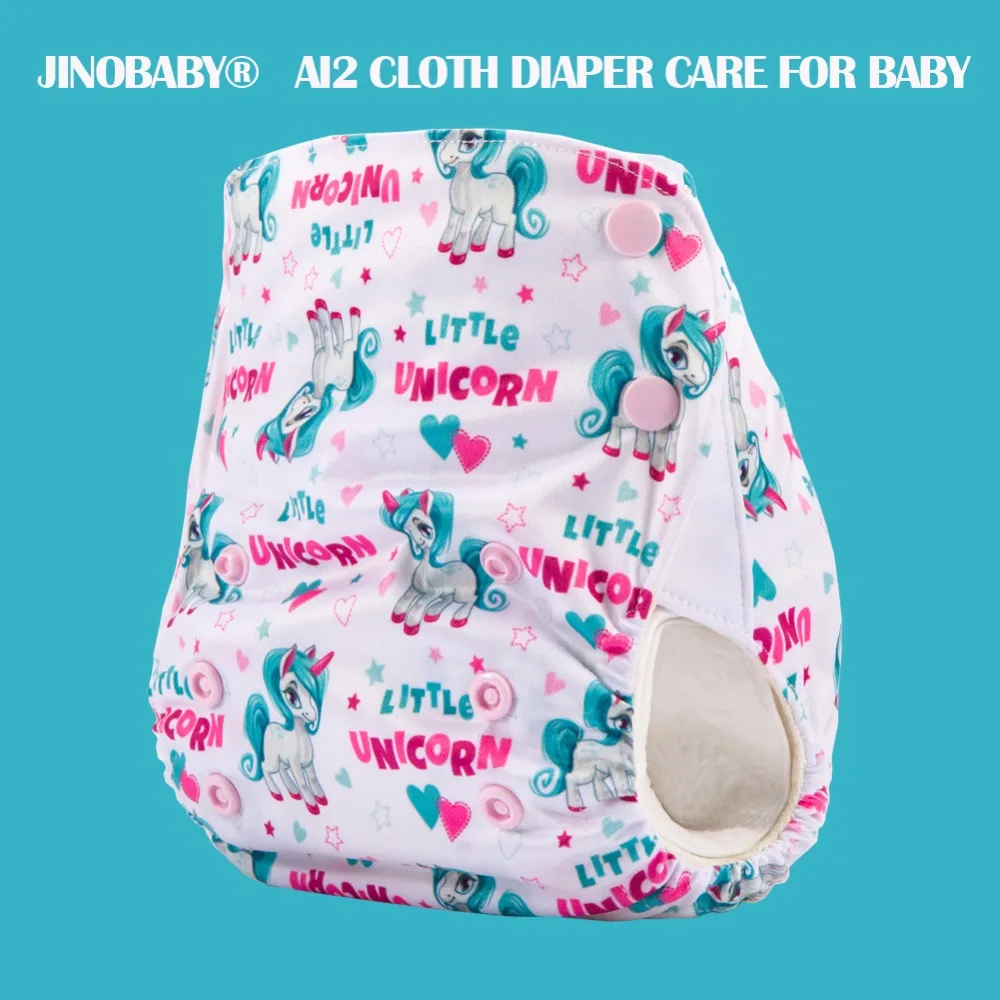 JinoBaby бамбуковые подгузники одного размера тканевые пеленки для детей AIO-My Unicorn |