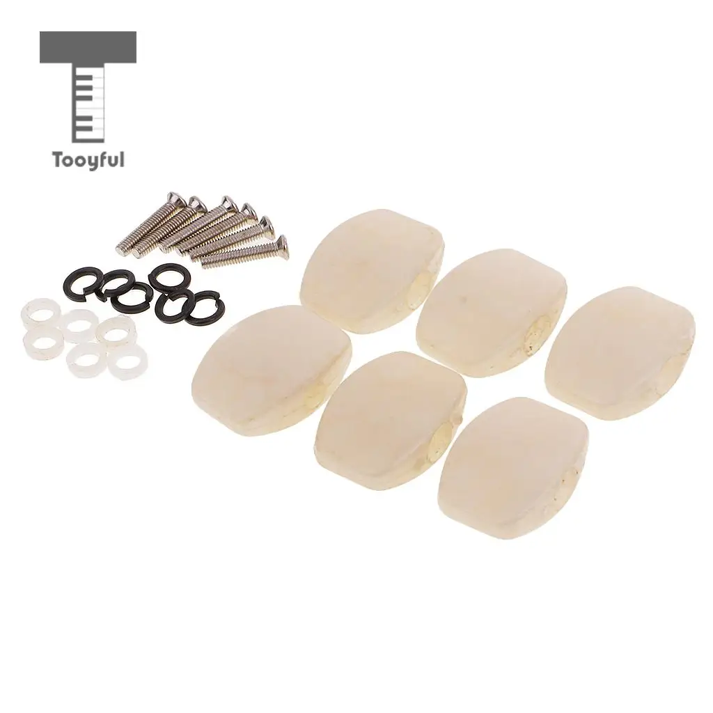 Tooyful 6 Pieces Acoustic Guitar Tuning Peg Key Tuner Button Cap with Screws Machine Heads Pearl-White 24mm
Tooyful 6 Pieces Acoustic Guitar Tuning Peg Key Tuner Button Cap with Screws Machine Heads Pearl-White 24mm
