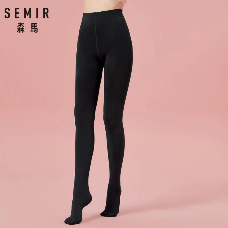 Женские матовые непрозрачные трикотажные колготки SEMIR 500 Denier 500D с флисовой