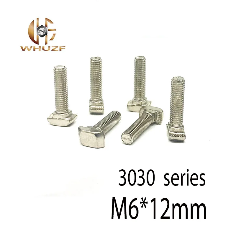 30pcs 3030 Series M6*12mm Hammer Head T Bolt Screw Nickel Plated For 3030 Aluminum Profile T-slot t screw
30pcs 3030 Series M6*12mm Hammer Head T Bolt Screw Nickel Plated For 3030 Aluminum Profile T-slot t screw