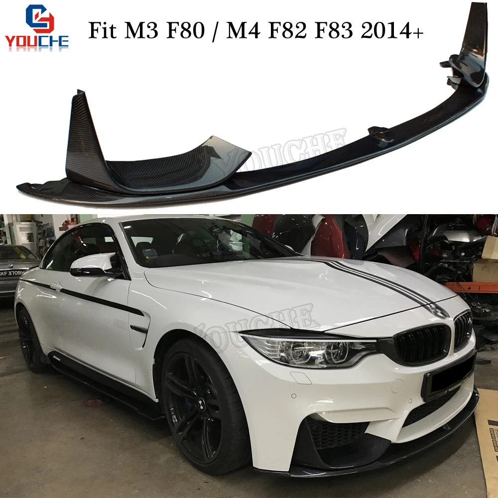 Передний бампер M3 F80 разветвитель спойлера ДЛЯ BMW M4 F82 F83 2014 в наличии передняя губа
