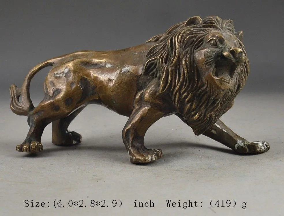 decoration bronze factory Pure Brass Antique Elaborate Chinese Collectible Copper Lion Statue
decoration bronze factory Pure Brass Antique Elaborate Chinese Collectible Copper Lion Statue