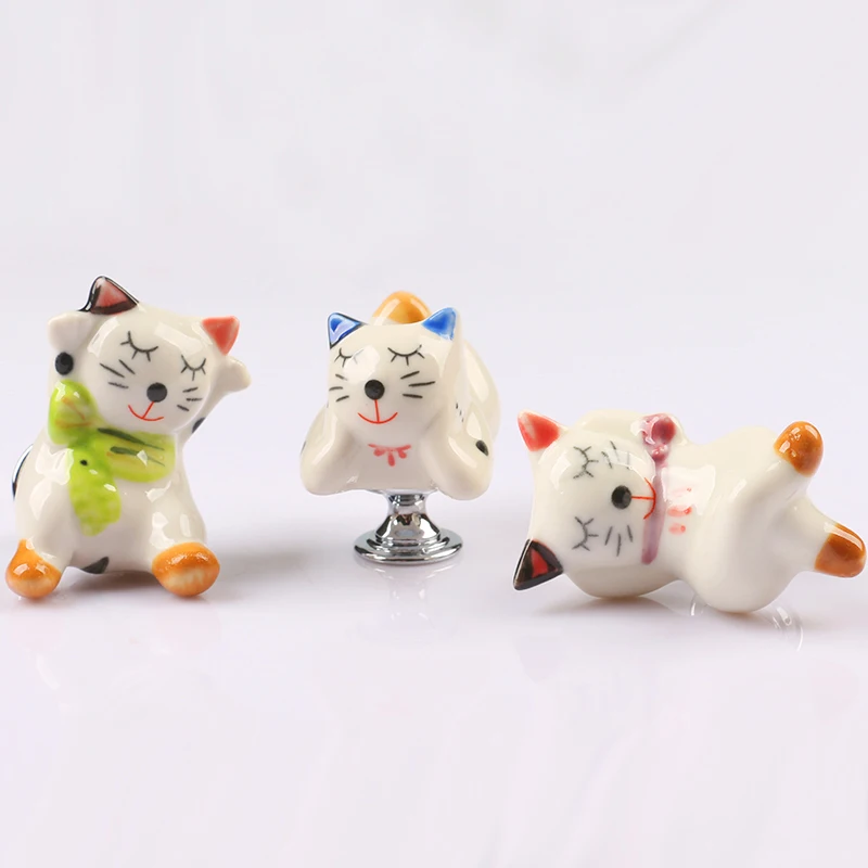 One Piece Childern room Ceramic drawer knobs, Cartoon Cat Design Porcelain Dresser Cupboard door handle Pulls with screw
One Piece Childern room Ceramic drawer knobs, Cartoon Cat Design Porcelain Dresser Cupboard door handle Pulls with screw