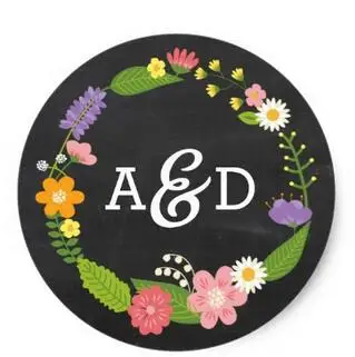 1.5inch Rustic Whimsical Floral Wreath Chalkboard Monogram Classic Round Sticker
1.5inch Rustic Whimsical Floral Wreath Chalkboard Monogram Classic Round Sticker