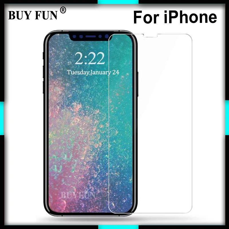 Для iphone X 8 Plus закаленное стекло для iPhoneX 6s 6 7 Защита экрана iPhonex чехол Защитное