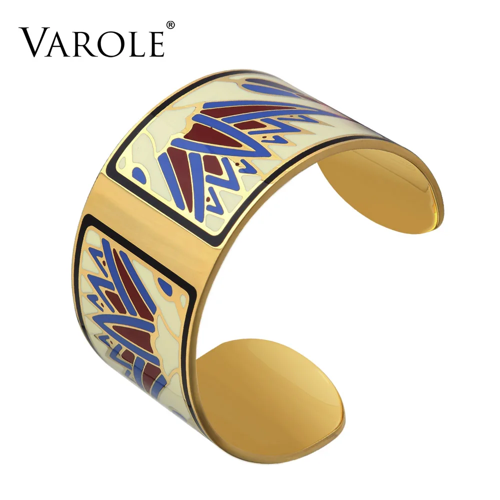 Винтажный Браслет VAROLE, браслет Jonc, цветной дизайн, Открытый браслет с узором для женщин, эмалированные золотые браслеты Jonc Pulseras
Винтажный Браслет VAROLE, браслет Jonc, цветной дизайн, Открытый браслет с узором для женщин, эмалированные золотые браслеты Jonc Pulseras