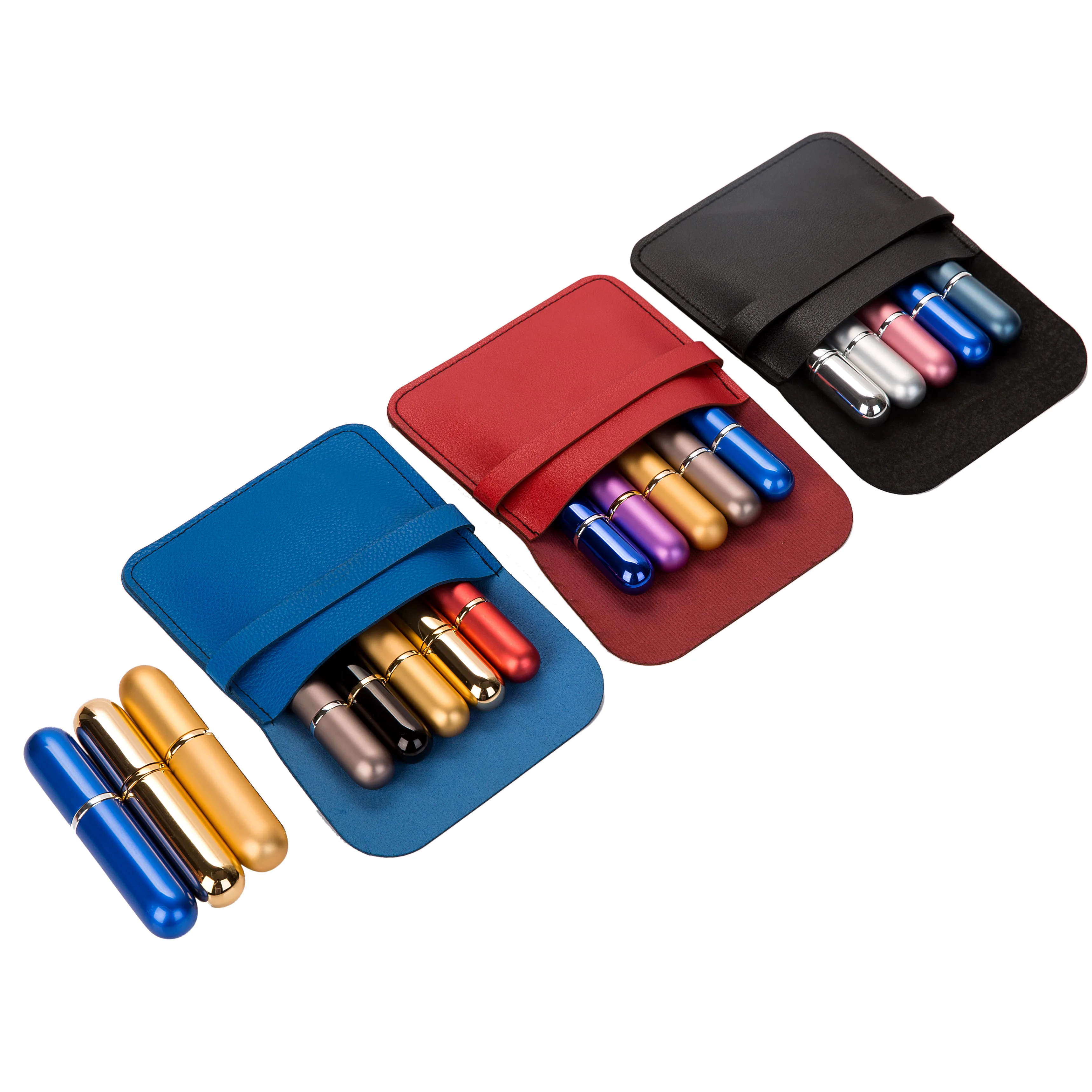 MUB-5pcs Mini Portable Refillable Perfume Atomizer with Leather Bag Mini Perfume Atomizer with Package Empty Cosmetics Container
MUB-5pcs Mini Portable Refillable Perfume Atomizer with Leather Bag Mini Perfume Atomizer with Package Empty Cosmetics Container
