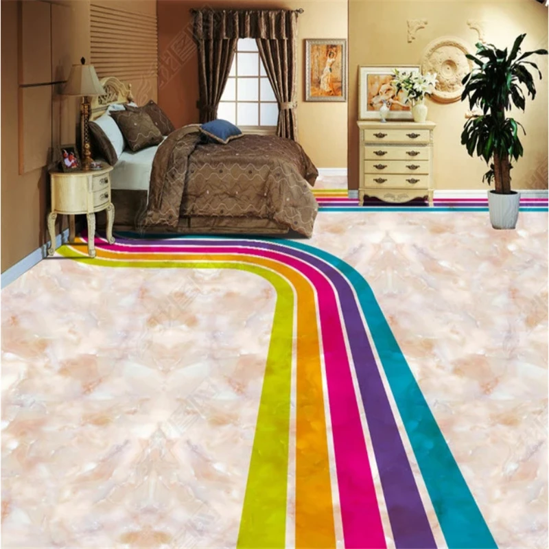 beibehang Custom 3d wall murals fashion colorful lines living room bathroom 3D floor tiles painting wallpaper self adhesive
beibehang Custom 3d wall murals fashion colorful lines living room bathroom 3D floor tiles painting wallpaper self adhesive