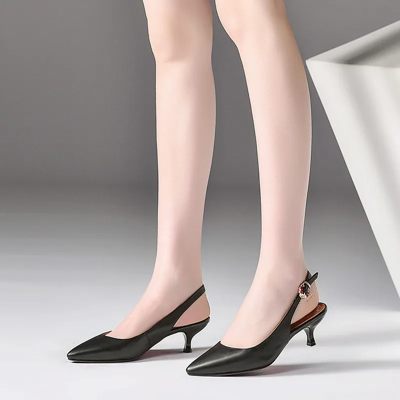 Dilalula Brand New Genuine Leather Covered Toe Women Sandals Buckle Strap Med Thin Heels Luxury Office Sandals Women Black Shoes
Dilalula Brand New Genuine Leather Covered Toe Women Sandals Buckle Strap Med Thin Heels Luxury Office Sandals Women Black Shoes