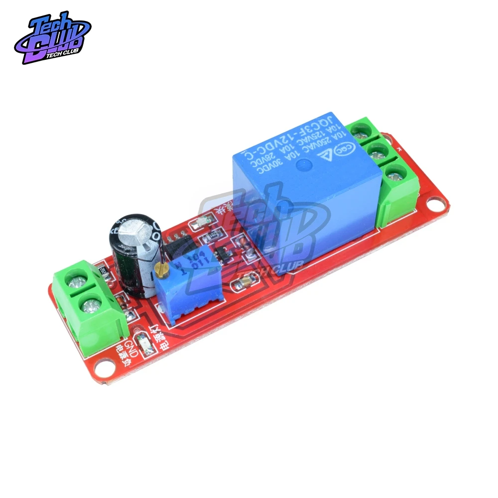 DC 5V 12V Time Delay Adjustable Relay Module Shield Timer Switch NE555 0~10S Turn-On Relays Pulse Generation Duty Cycle
DC 5V 12V Time Delay Adjustable Relay Module Shield Timer Switch NE555 0~10S Turn-On Relays Pulse Generation Duty Cycle