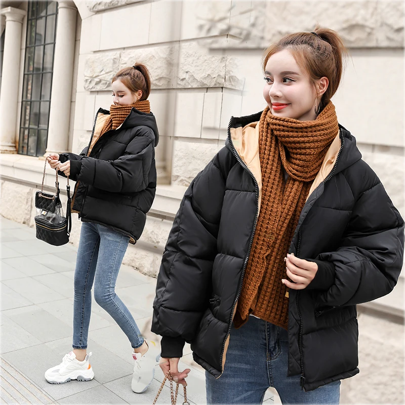 Korean Style 2021 Winter Jackets Women Hooded Oversized Bubble Thick Female Cold Coat Outwear Short Warm Loose Women's Jacket
Korean Style 2021 Winter Jackets Women Hooded Oversized Bubble Thick Female Cold Coat Outwear Short Warm Loose Women's Jacket