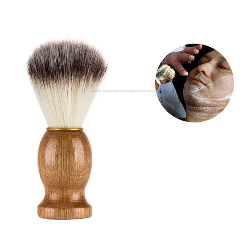 Мужская кисть для бритья с медведем Лучший Барсук волос деревянная ручка бритва