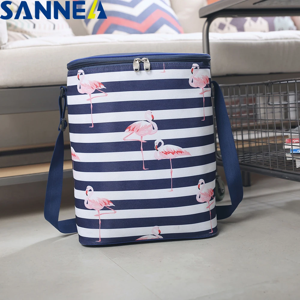 SANNE15L Фламинго сумка для ланча держать еду свежей полиэстер водонепроницаемый