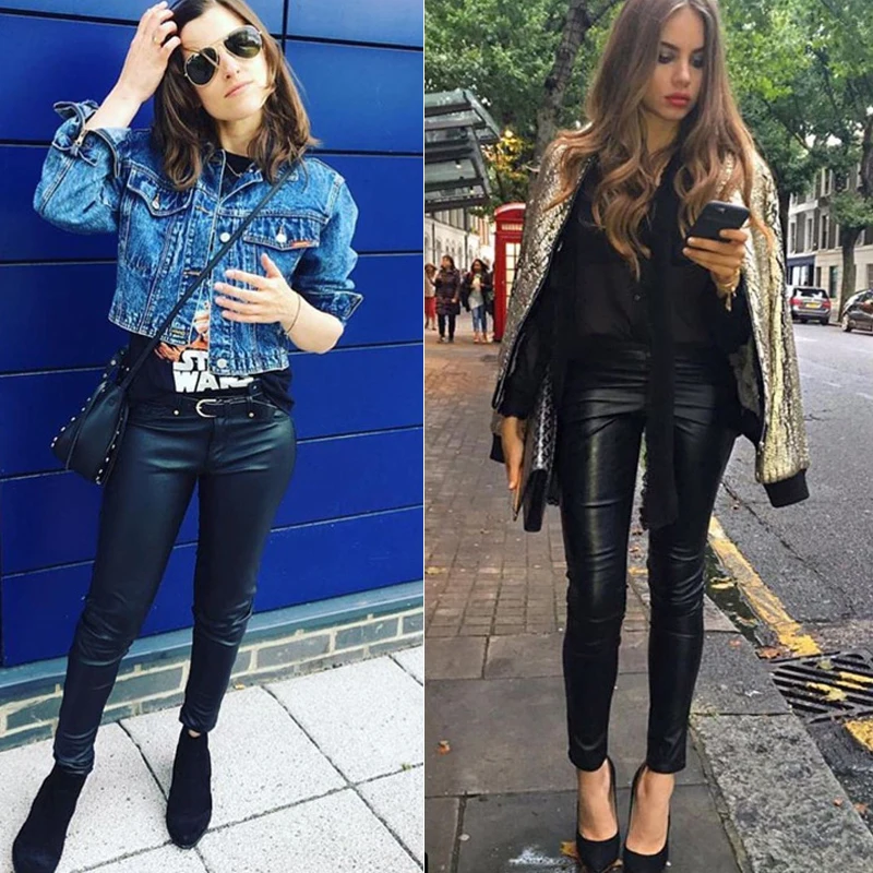 Winter black low waist PU leather pants women slim stretch skinny elastic pencil pants famale leggings trousers plus size 2021
Winter black low waist PU leather pants women slim stretch skinny elastic pencil pants famale leggings trousers plus size 2021