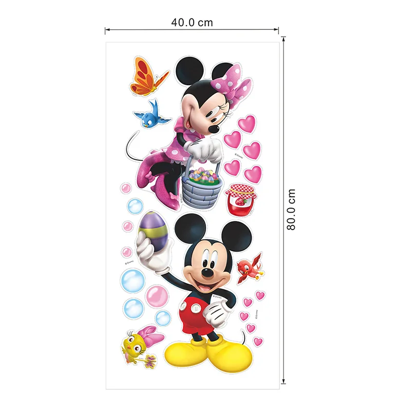 Disney подлинный Минни Микки мультфильм наклейки Бабочка розовый детская комната