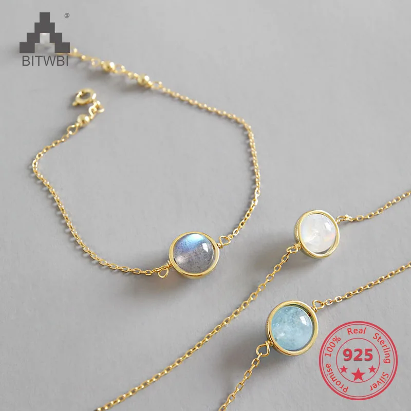 Authentic 925 Sterling Silver Jewelry White Gray Blue Natural Moonstone Charm Bracelets for Women
Authentic 925 Sterling Silver Jewelry White Gray Blue Natural Moonstone Charm Bracelets for Women
