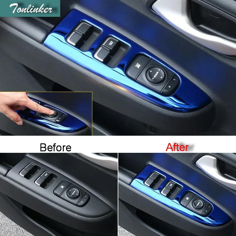 Tonlinker Cover case sticker for KIA K2 RIO 2017 Car styling 4 pcs Stainless steel door windows lift button cover stickers
Tonlinker Cover case sticker for KIA K2 RIO 2017 Car styling 4 pcs Stainless steel door windows lift button cover stickers