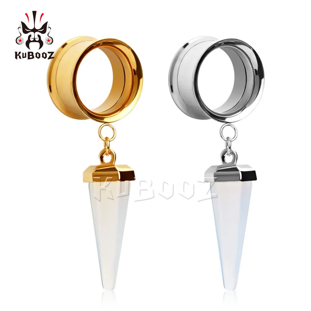 KUBOOZ Fashionable Stainless Steel Opal Stone Pendant Ear Plugs Gauges Body Jewelry Piercing Ear Tunnels Stretchers 6-16mm
KUBOOZ Fashionable Stainless Steel Opal Stone Pendant Ear Plugs Gauges Body Jewelry Piercing Ear Tunnels Stretchers 6-16mm