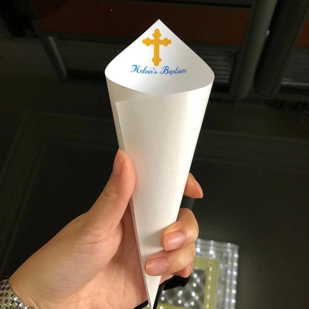 Boy Baptism girls My First Holy communion Christening Confirmation Decoration personalized gold Cross confetti cones 15*15 cm
Boy Baptism girls My First Holy communion Christening Confirmation Decoration personalized gold Cross confetti cones 15*15 cm