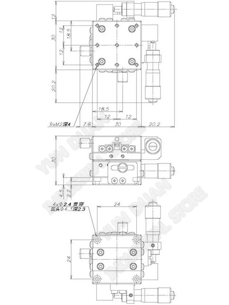 30*30mm XY Axis Trimming Micrometer Station Manual Displacement Platform Cross Roller Guide Way Linear Stage Sliding Table
30*30mm XY Axis Trimming Micrometer Station Manual Displacement Platform Cross Roller Guide Way Linear Stage Sliding Table